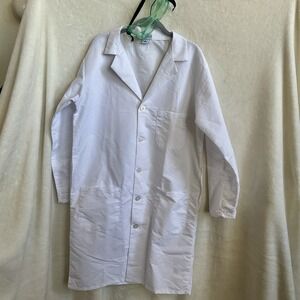 Medline Unisex‎ Labcoat Size Small & Goggles EUC College Science Lab Costume